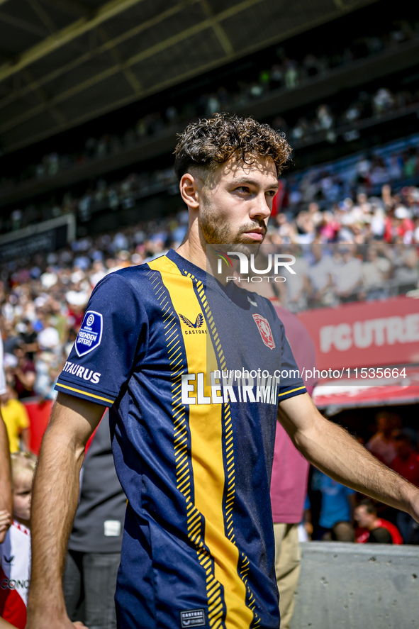 FC Twente player Mitchell van Bergen plays during the match Utrecht vs. Twente at Stadium Galgenwaard for the Dutch Eredivisie 4th round sea...