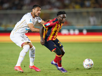 Lameck Banda of US Lecce is in action during the Serie A match between Lecce and Cagliari in Lecce, Italy, on August 31, 2024. (