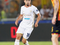 Razvan Marin of Cagliari Calcio is in action during the Serie A match between Lecce and Cagliari in Lecce, Italy, on August 31, 2024. (