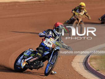 Oliver Bovington participates in the British Youth Championships before the WSRA National Development League match between Belle Vue Colts a...