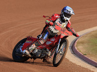 Kayden Mundy participates in the British Youth Championships before the WSRA National Development League match between Belle Vue Colts and E...