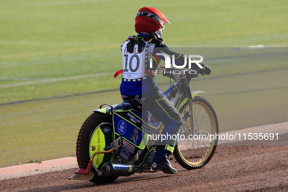 Jack Franklin competes during the British Youth Championships before the WSRA National Development League match between Belle Vue Colts and...