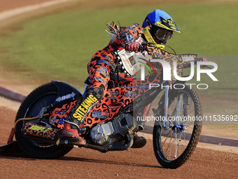 Cooper Rushen competes during the British Youth Championships before the WSRA National Development League match between Belle Vue Colts and...