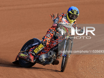 Cooper Rushen competes during the British Youth Championships before the WSRA National Development League match between Belle Vue Colts and...