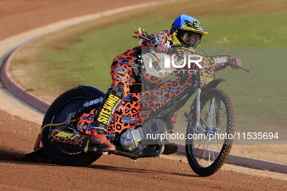 Cooper Rushen competes during the British Youth Championships before the WSRA National Development League match between Belle Vue Colts and...