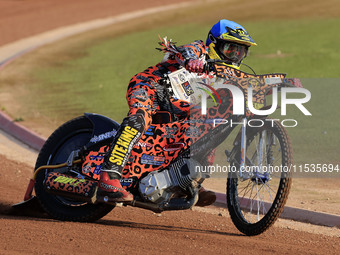 Cooper Rushen competes during the British Youth Championships before the WSRA National Development League match between Belle Vue Colts and...