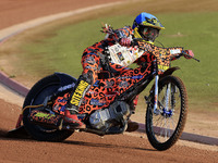 Cooper Rushen competes during the British Youth Championships before the WSRA National Development League match between Belle Vue Colts and...