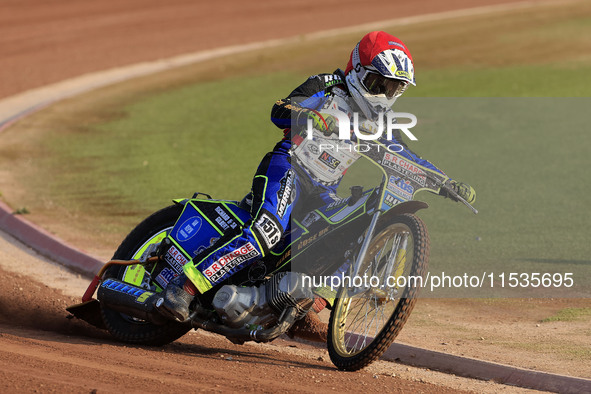 Jack Franklin competes during the British Youth Championships before the WSRA National Development League match between Belle Vue Colts and...