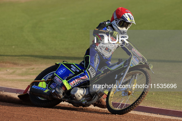 Jack Franklin competes during the British Youth Championships before the WSRA National Development League match between Belle Vue Colts and...