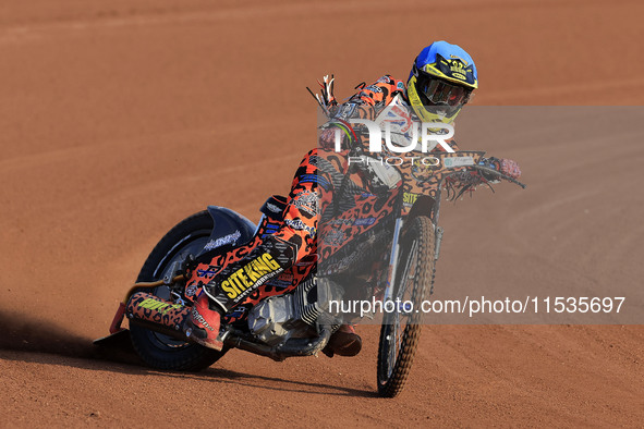 Cooper Rushen competes during the British Youth Championships before the WSRA National Development League match between Belle Vue Colts and...