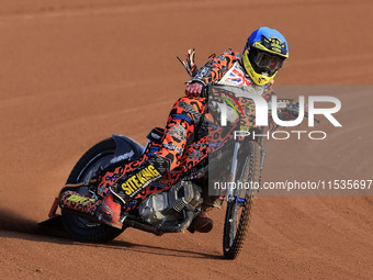 Cooper Rushen competes during the British Youth Championships before the WSRA National Development League match between Belle Vue Colts and...