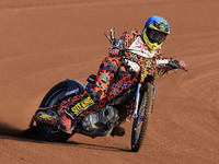 Cooper Rushen competes during the British Youth Championships before the WSRA National Development League match between Belle Vue Colts and...