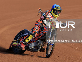 Cooper Rushen competes during the British Youth Championships before the WSRA National Development League match between Belle Vue Colts and...