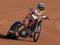 Cooper Rushen competes during the British Youth Championships before the WSRA National Development League match between Belle Vue Colts and...