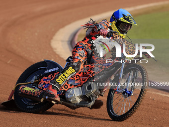 Cooper Rushen competes during the British Youth Championships before the WSRA National Development League match between Belle Vue Colts and...