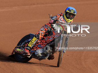 Cooper Rushen competes during the British Youth Championships before the WSRA National Development League match between Belle Vue Colts and...