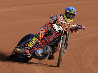 Cooper Rushen competes during the British Youth Championships before the WSRA National Development League match between Belle Vue Colts and...