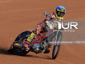 Cooper Rushen competes during the British Youth Championships before the WSRA National Development League match between Belle Vue Colts and...