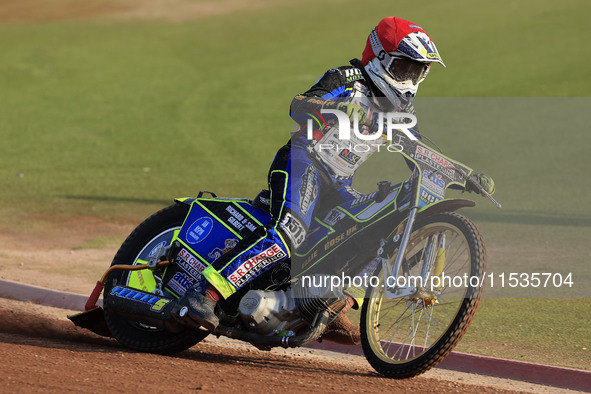 Jack Franklin competes during the British Youth Championships before the WSRA National Development League match between Belle Vue Colts and...