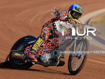 Cooper Rushen competes during the British Youth Championships before the WSRA National Development League match between Belle Vue Colts and...