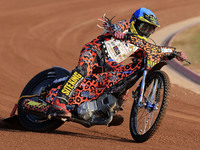 Cooper Rushen competes during the British Youth Championships before the WSRA National Development League match between Belle Vue Colts and...