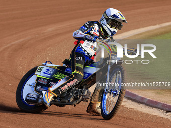 Oliver Bovington participates in the British Youth Championships before the WSRA National Development League match between Belle Vue Colts a...