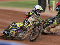 Archie Rolph participates in the British Youth Championships before the WSRA National Development League match between Belle Vue Colts and E...