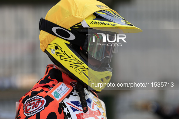 Cooper Rushen competes during the British Youth Championships before the WSRA National Development League match between Belle Vue Colts and...