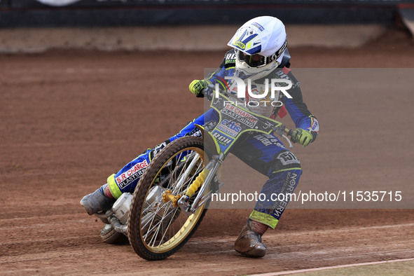 Jack Franklin competes during the British Youth Championships before the WSRA National Development League match between Belle Vue Colts and...