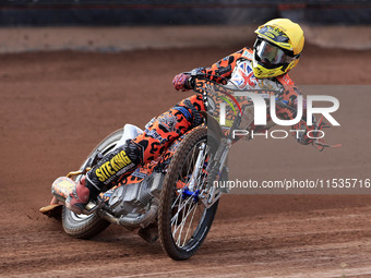 Cooper Rushen competes during the British Youth Championships before the WSRA National Development League match between Belle Vue Colts and...