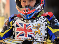 Archie Whitelam participates in the British Youth Championships before the WSRA National Development League match between Belle Vue Colts an...