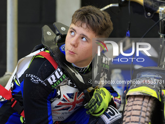 Jack Franklin competes during the British Youth Championships before the WSRA National Development League match between Belle Vue Colts and...