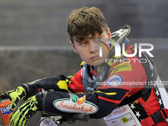 Casper Kluczniak competes during the British Youth Championships before the WSRA National Development League match between Belle Vue Colts a...