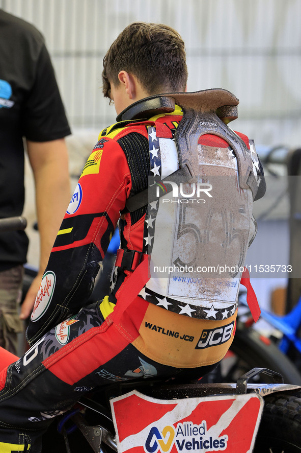 Casper Kluczniak competes during the British Youth Championships before the WSRA National Development League match between Belle Vue Colts a...