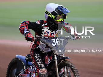 Charlie Luckman competes during the British Youth Championships before the WSRA National Development League match between Belle Vue Colts an...