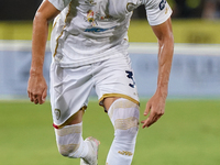 Paulo Azzi of Cagliari Calcio is in action during the Serie A match between Lecce and Cagliari in Lecce, Italy, on August 31, 2024. (