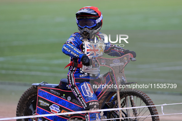 Rocco Webb competes during the British Youth Championships before the WSRA National Development League match between Belle Vue Colts and Edi...