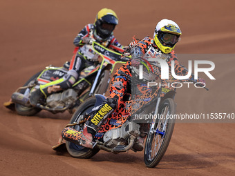 Cooper Rushen competes during the British Youth Championships before the WSRA National Development League match between Belle Vue Colts and...