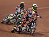 Cooper Rushen competes during the British Youth Championships before the WSRA National Development League match between Belle Vue Colts and...