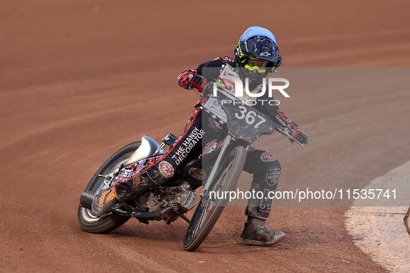 Charlie Luckman competes during the British Youth Championships before the WSRA National Development League match between Belle Vue Colts an...