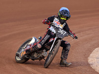 Charlie Luckman competes during the British Youth Championships before the WSRA National Development League match between Belle Vue Colts an...