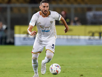 Paulo Azzi of Cagliari Calcio is in action during the Serie A match between Lecce and Cagliari in Lecce, Italy, on August 31, 2024. (