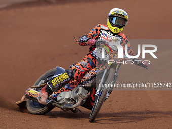 Cooper Rushen competes during the British Youth Championships before the WSRA National Development League match between Belle Vue Colts and...