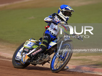 Oliver Bovington participates in the British Youth Championships before the WSRA National Development League match between Belle Vue Colts a...