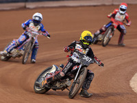 Charlie Luckman competes during the British Youth Championships before the WSRA National Development League match between Belle Vue Colts an...