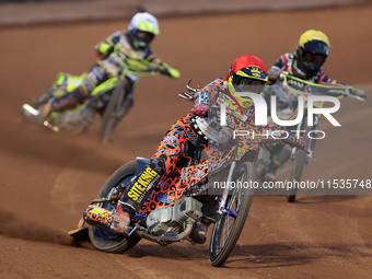 Cooper Rushen competes during the British Youth Championships before the WSRA National Development League match between Belle Vue Colts and...