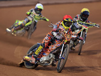 Cooper Rushen competes during the British Youth Championships before the WSRA National Development League match between Belle Vue Colts and...