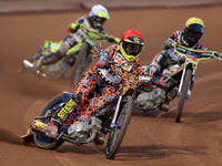 Cooper Rushen competes during the British Youth Championships before the WSRA National Development League match between Belle Vue Colts and...