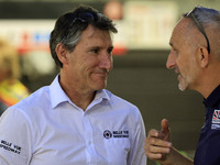 Mark Lemon and Neil Vatcher during the WSRA National Development League match between Belle Vue Colts and Edinburgh Monarchs Academy at the...