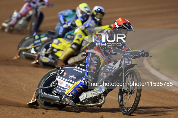 Joe Thompson (Guest) of Belle Vue 'Cool Running' Colts during the WSRA National Development League match between Belle Vue Colts and Edinbur...